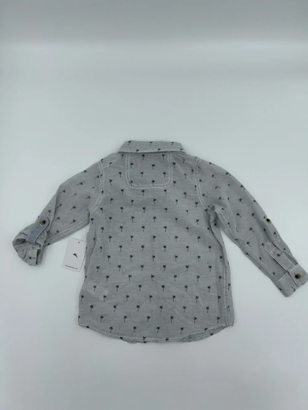 Tommy Bahama Kids Blue Palm-Print Button-Down Shirt 4T NWT - Picture 8 of 9
